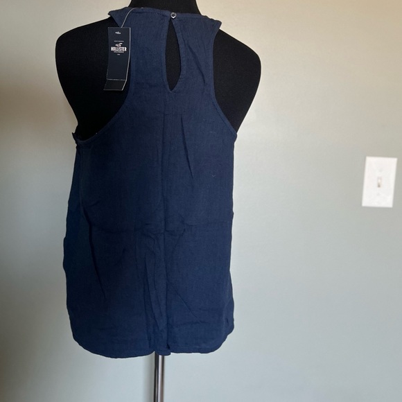 Hollister Navy Blue, Lace Top flowy bottom Tank - Picture 3 of 5